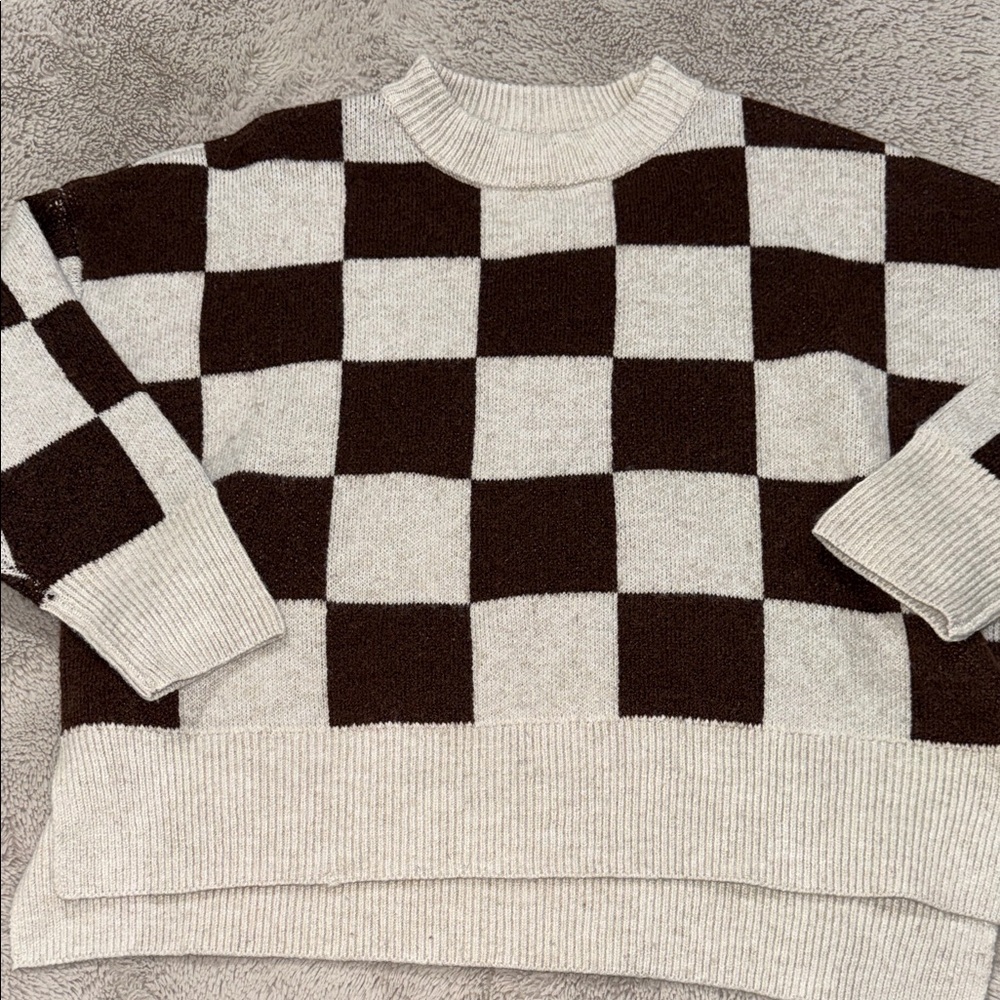 Sincerely Jules Cozy Knit Sweater in Cream and Brown